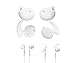 Ear Gels Earplugs Coverage for Samsung Galaxy S6/S6 Edge Stereo Headset Earphones, OCARLY Silicone Cover Ear Gels with Wing Anti Slip Sport Hook for SAMSUNG S6 S7 Edge Headphones 4 Pairs (white)