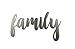 Family Small Size Raw Steel Unpainted Word Art