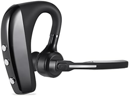 Bluetooth Headset, Aumo Wireless Business Headphones/Earpieces with Microphone Lightweight and Noise Reduction Earbuds/Earphones for Cell Phones（Black）