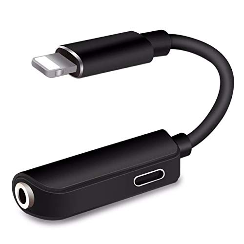 3.5mm Aux Headphone Jack Audio Adapter, 2 in 1 Earphone AUX Music Cables Charger Connect for iPhone 8 8 Plus Adapter Charging Adapter for iPhone 7/7 Plus X Charge and Audio Splitter Support iOS 11 12