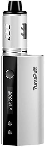 Parrot 60W Box Mod Starter Kit, Rechargeable 2600mah E Cig Vape Pen, 0.3ohm Sub OhmTank 2ml, HD OLED Display, VW Vape Mode 510 Thread, No E Liquid, Nicotine Free (Silver)
