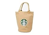 Starbucks New Logo Canvas Anywhere Tote Bag, Shopping Lunch Bag Limited Edition Authentic (Khaki)