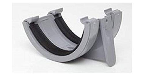 POLYPIPE RR102 Grey Union Bracket for 112mm Half Round guttering System