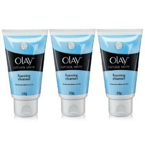 olay natural white foaming cleanser