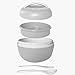Bento Box Lunch Bowl + Salad Container for Adults, Women, Teens. Grey, Large