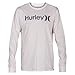 Hurley Men's One & Only Push Thru Graphic Long Sleeve Tee Shirt, White//Black, XL