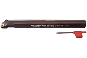 Accusize Industrial Tools 1 in x 10 in Right Hand Sclcr Coolant Through Indexable Boring Bar with Carbide TiN Coated CCMT 32.