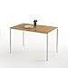 Zinus Dessa Modern Studio Collection Soho Dining Table / Office Desk / Computer Desk / Table Only, White
