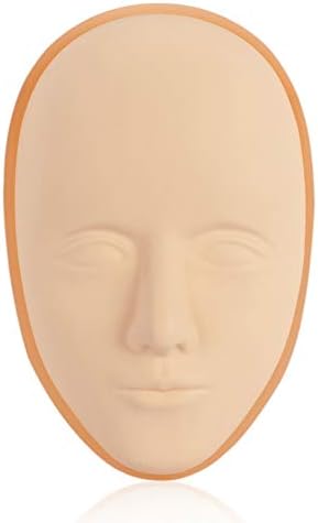 clifcragrocL Tattoo Practice Skin,3D Soft Silicone Eyebrow Lip Tattoo Face Practice Skin Microblading Makeup Tool Skin