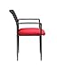 Boss Office Products Stackable Mesh Guest Chair in Red
