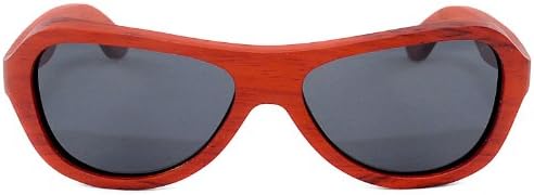 Wood Sunglasses Rockaway Butterfly Polarized Red Rosewood Wooden Sunglasses