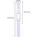 wonlex Band for Samsung Gear Fit2 / Fit2 Pro, Silicone Replacement Watch Bands Strap Compatible with Galaxy Gear Fit2 SM-R360 & Fit 2 Pro for Women & Men (White/Blue)