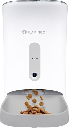 Flamingo AUTOMATIC FOOD DISPENSER WITH DIGITAL TIMER AND CAMERA OMEGA WHITE 4,5L
