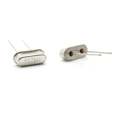 Optimus Electric Quartz Crystal Oscillator 17.7344MHz for Microprocessor Microcontroller Precision Frequency Timing Time Tracking Clock Signals with Through Hole Mounting Type from Pack of 10