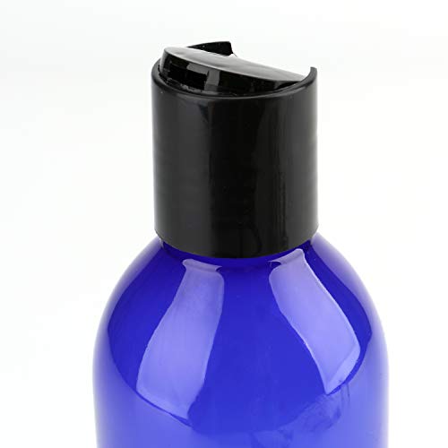 image for Bekith 12 Pack Blue Empty Plastic Squeeze Bottles with Flip Cap - 8oz 