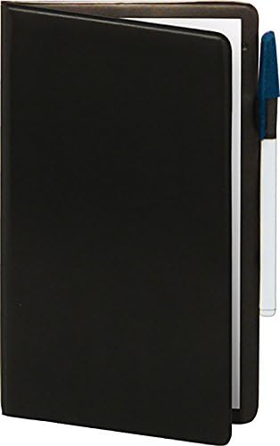 RischWaitstaff Pad Holder, Server Book For Guest Order Check Pads, Money, Receipts, And Credit Cards, Ideal For Restaurant Waiters And Waitresses, 2 Pockets And Pen Holder, 5 x 9, Black, Pack Of 12