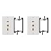 Buyer's Point HDMI 3GHz Coax Ethernet Wall Plate [UL Listed] with Single Gang Low Voltage Mounting Bracket Device (2, White Kit)