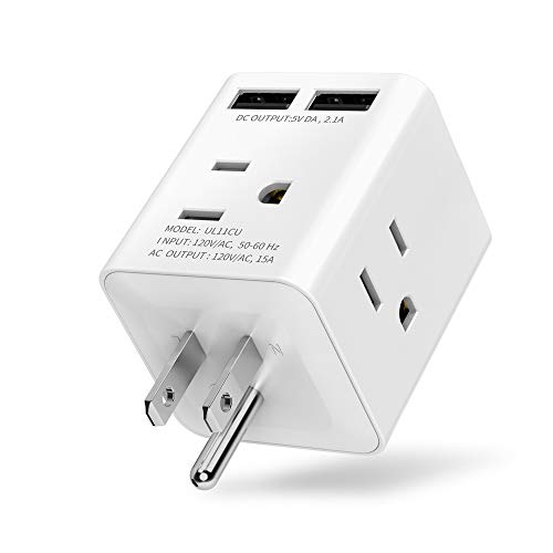 Electrical Outlet Adapter Extender with Portable Design, Multi Plug
