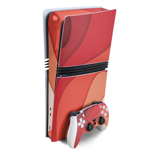 Gaming Skin Compatible with Sony PlayStation 5 PS5 Pro Bundle - Papercraft Red…