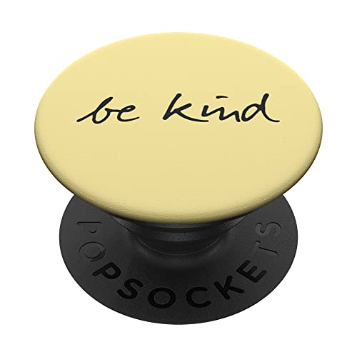 Plain Color Lemon Banana Pale Yellow Be Kind PopSockets PopGrip