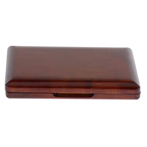 image for Baosity Wooden Oboe Reed Storage Case for 12 Reeds Dark Red