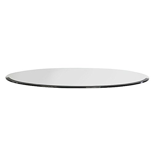MILAN RD242410BECT 24" Round Tempered Glass Top, 3/8" Thick with 1" Bevel Edge - Thumbnail 3