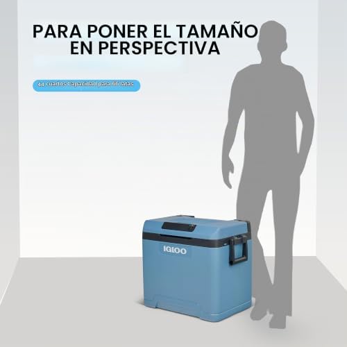 Nevera térmica pasiva IP42 de 42 l, Caja térmica Azul Hielo, Caja de Hielo para Camping y Ocio, Festivales y Eventos, Vida Cotidiana y Ocupacional