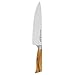 Messermeister Oliva Elite Stealth 9” Chef’s Knife - Fine German Steel Alloy Blade & Natural Mediterranean Olive Wood Handle - Rust Resistant