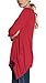 Women's Plus Size 3/4 Sleeve Tunic Tops for Leggings Loose Pocket Shirt (3XL, Red)