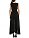 Beyove Sexy Deep V-Neck Chiffon Full-Skirted Maxi Dress With Belt (Black/M)
