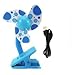 Safety Baby Clip-On Mini Stroller Fan USB Battery Dual Crib Cooling Fans - Blue