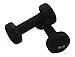 LUXEHOME Colorful One Pair of Neoprene Coated Dumbbells with Non-Slip Grip (Black, 8 Ibs)