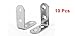 uxcell 40mm x 40mm x 17mm Stainless Steel 90 Degree Angle Bracket 10 Pcs