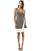 PattyBoutik Women's Block Color V Neck Faux Wrap Dress