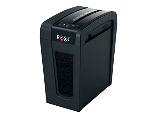 Rexel Aktenvernichter Secure X8-SL Slimline Whisper-Shred™, Partikelschnitt, 9-8 Blatt A4 (70-80 g/m²) Kapazität, Sicherheitsstufe P4, 14L Abfallbehälter, sehr leise & kompakt, für zu Hause, 2020126EU
