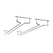 Wallniture Brix Wine Glass Holder Under Cabinet Organizer for Kitchen Organization and Storage Chrome Finish 17 Inch Set of 2