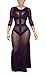 MS Sexy Women Transparent Nightclub Black Bikini Long Dress