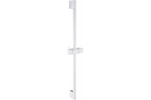 Adjustable Shower Bar Lifting Rod Extendable Wall Mount Shower Horizontal Bar Column Black White Chrome Bathroom Riser Slide(