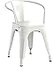 POLY & BARK EM-113-WHI-X4-A Trattoria Arm Chair, Set of 4 White