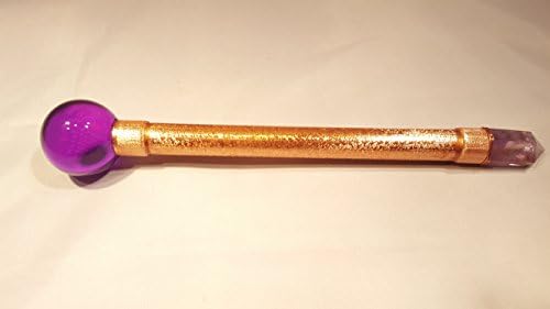 ROTA Magic Wands: Basics; Purple Passion, 10” Amethyst and Crystal Sphere Copper Real Magic Wands