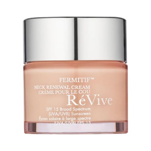 RéVive Fermitif Neck Renewal Cream SPF 15, Neck Tightening Cream for Lifting & Smoothing, Daily Neck Firming Moisturizer with Bio-Renewal Peptide & Bio-Firming Peptide, 2.5 oz