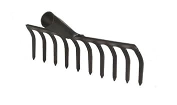 Falcon FGR-10 Steel 10-Teeth Garden Rake Without Handle (Black)
