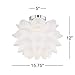 Possini Euro Design White Flower Modern Ceiling Light Semi Flush-Mount Fixture 15 3/4