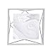 Umbra Prisma Picture Frame, 4 x 4 Photo Display for Desk or Wall, Chrome