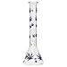Aduben 10 Inch Leaf Printed Glass Art