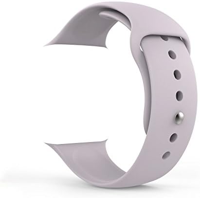 [3 Pieces] Band for apple Watch 38mm ,JOKHANG Soft Silicone Sport Band [2 Lengths] Large/Small Wrist Strap Replacement for Apple Watch 2015 &amp; 2016 All Models 38mm- Lavender Purple