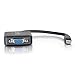 C2G Mini Display Port Adapter, Display Port to VGA, Male to Female, Black, 8 inches, Cables to Go 54315 - TAA Compliant
