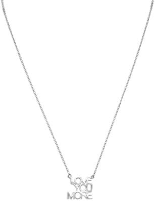 I Love You More Pendant Necklace Silver