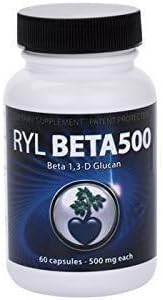 RYL Beta500 Immune Support Beta 1, 3-D Glucan - 60 500mg capsules
