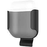 ProCase Apple AirPods Case, Exquisite Belt Clip Holster Ultra Slim Shockproof Protective Shell Cover for Apple AirPods Charging Case –Black